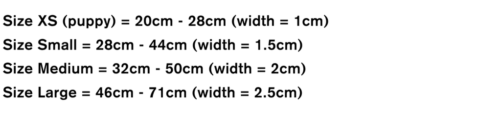Size chart image