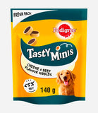 Pedigree Tasty Minis Cheesy Nibbles with Cheese and Beef Dog Treats - 140g