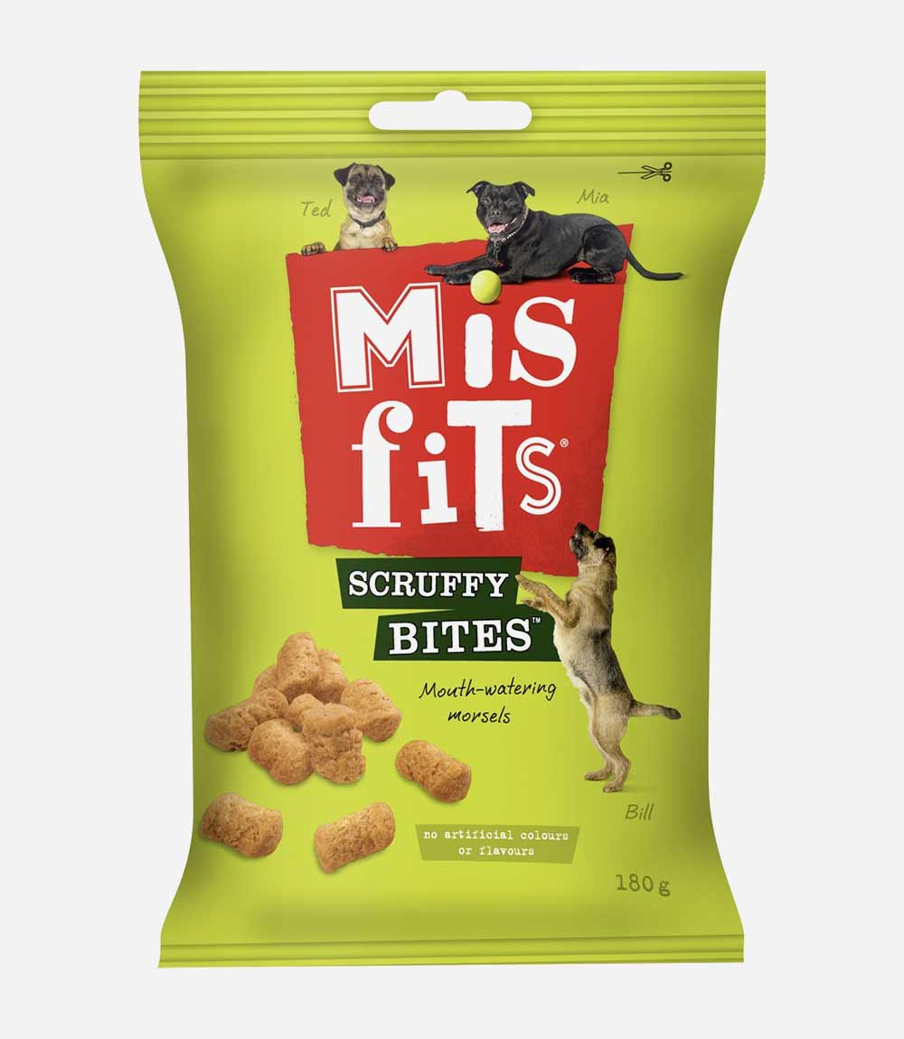 Misfits Scruffy Bites Dog Treats - 180g - Nest Pets