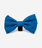 Hounds of Eden 'Bruce' - Blue & Teal Herringbone Tweed Dog Bow Tie