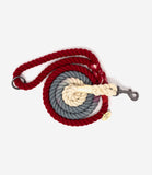 Hounds of Eden - Ombre Red & Grey Cotton Rope Dog Lead