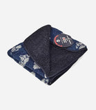 Danish Design Sherpa Fleece Navy Paw Blanket