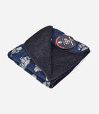 Danish Design Sherpa Fleece Navy Paw Blanket - Nest Pets