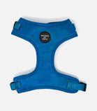 Hounds of Eden 'Bruce' - Blue & Teal Herringbone Dog Harness - Nest Pets
