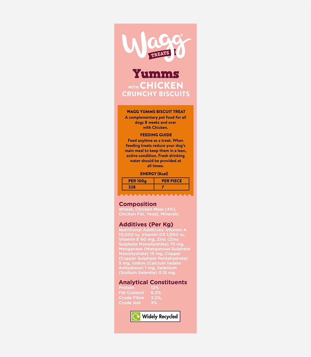 Wagg Yumms Dog Biscuits Chicken Dog Treats - 400g - Nest Pets