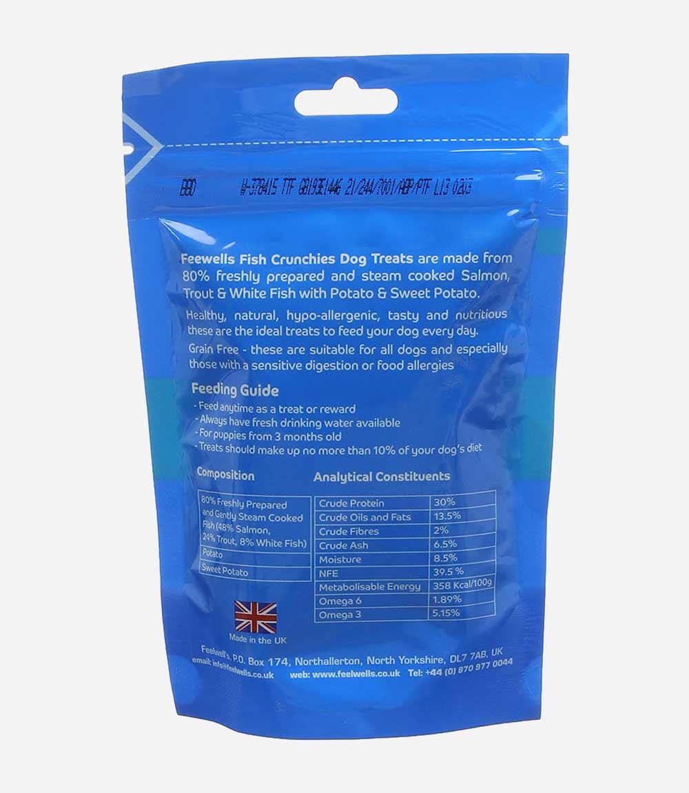 Feelwell Crunchies Fish Dog Treats - 90g - Nest Pets