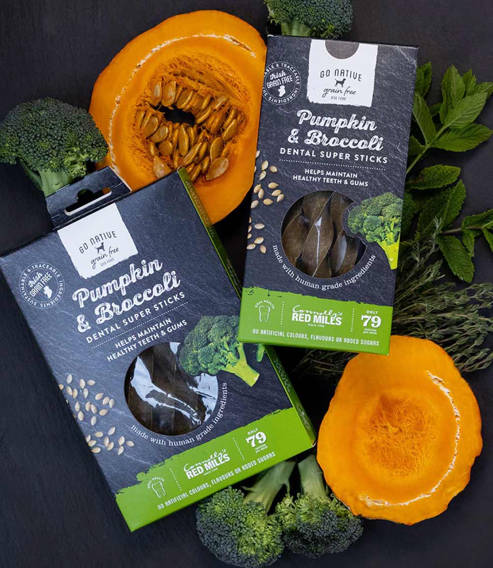 Go Native Dental Pumpkin & Broccoli 150g Dog Treats - 6 Sticks - Nest Pets