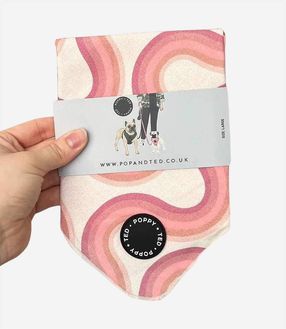 Poppy + Ted - Walk + Wear Pink Vibes Dog Bandana - Nest Pets