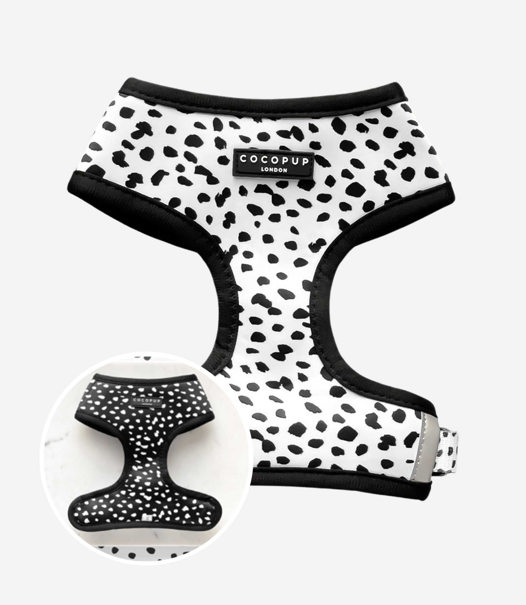 Cocopup London - Monochrome Spots Reversible Harness - Nest Pets