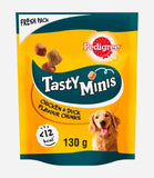 Pedigree Tasty Minis Dog Treats Chewy Cubes with Chicken & Duck - 130g