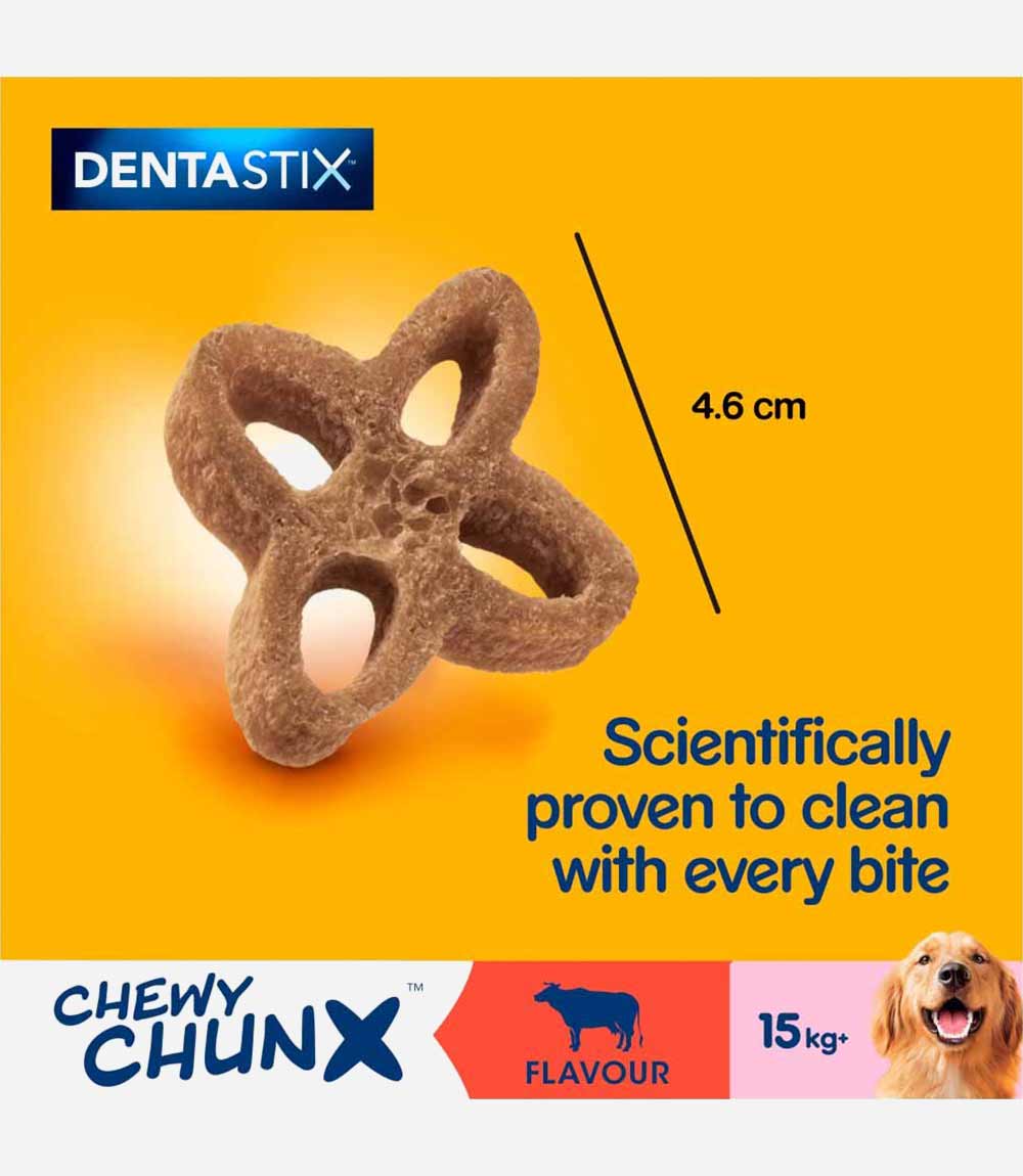 Pedigree Dentastix Chewy Chunx Maxi Dog Treat Beef Flavour - 68g - Nest Pets