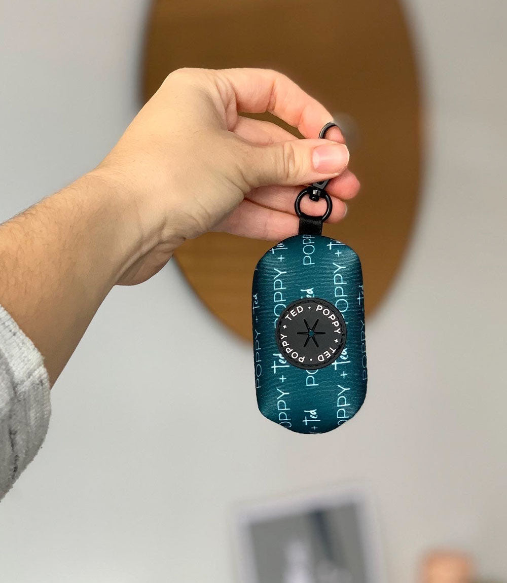 Poppy + Ted - Walk + Wear Teal Dog Poop Bag - Nest Pets