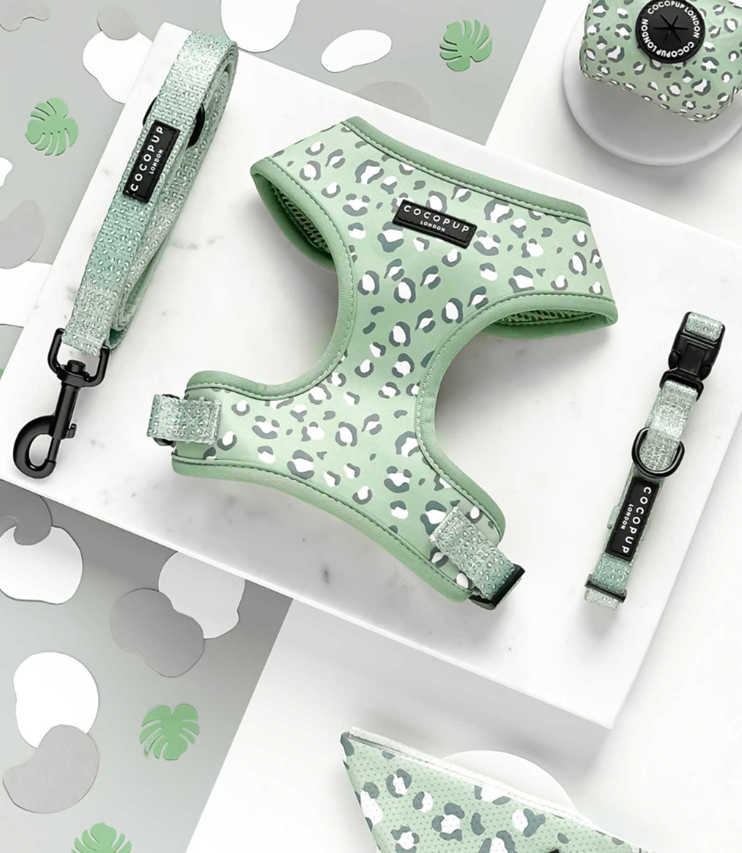 Cocopup London - Sage Leopard Collar - Nest Pets