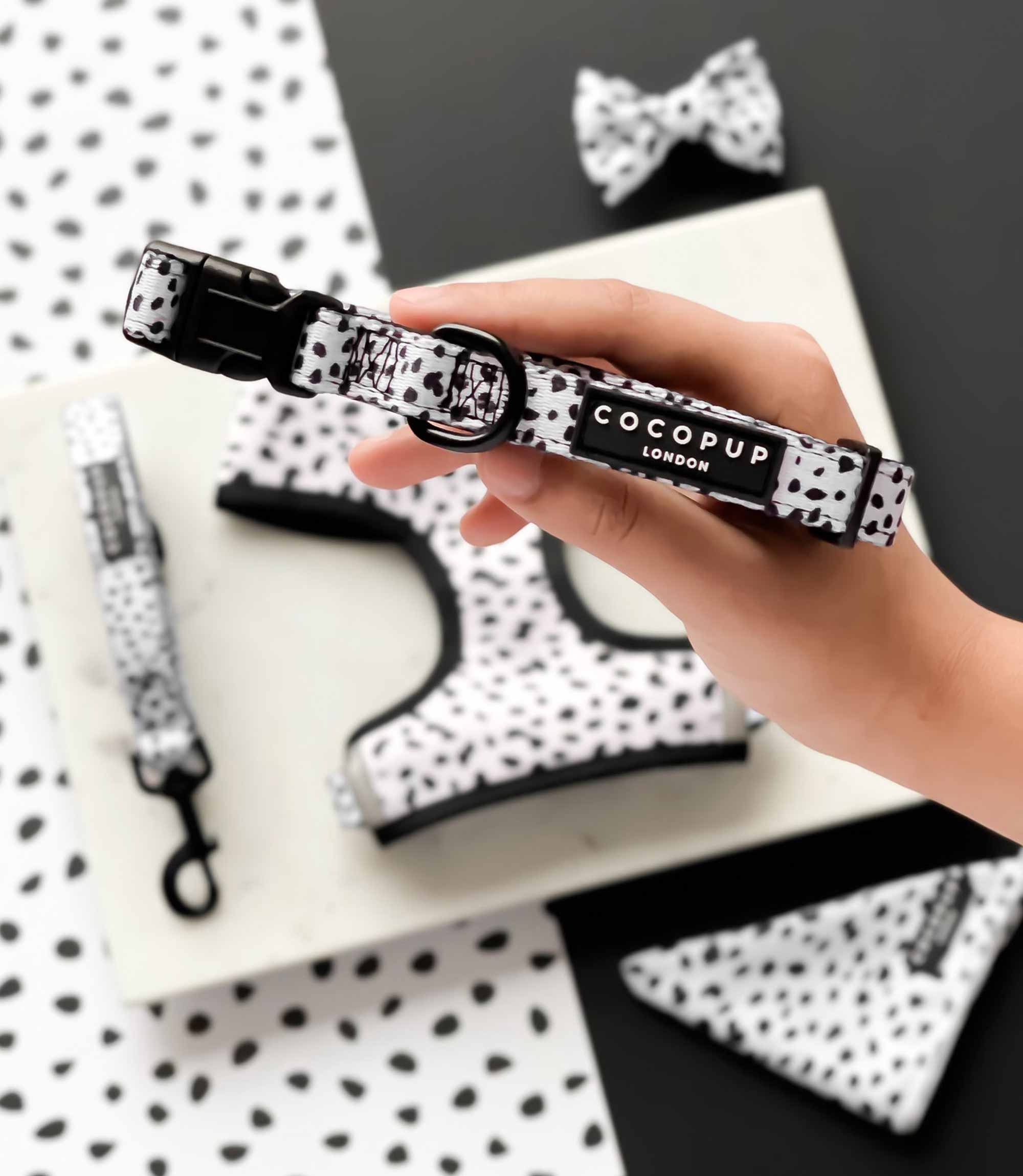 Cocopup London - Monochrome Spots Collar - Nest Pets