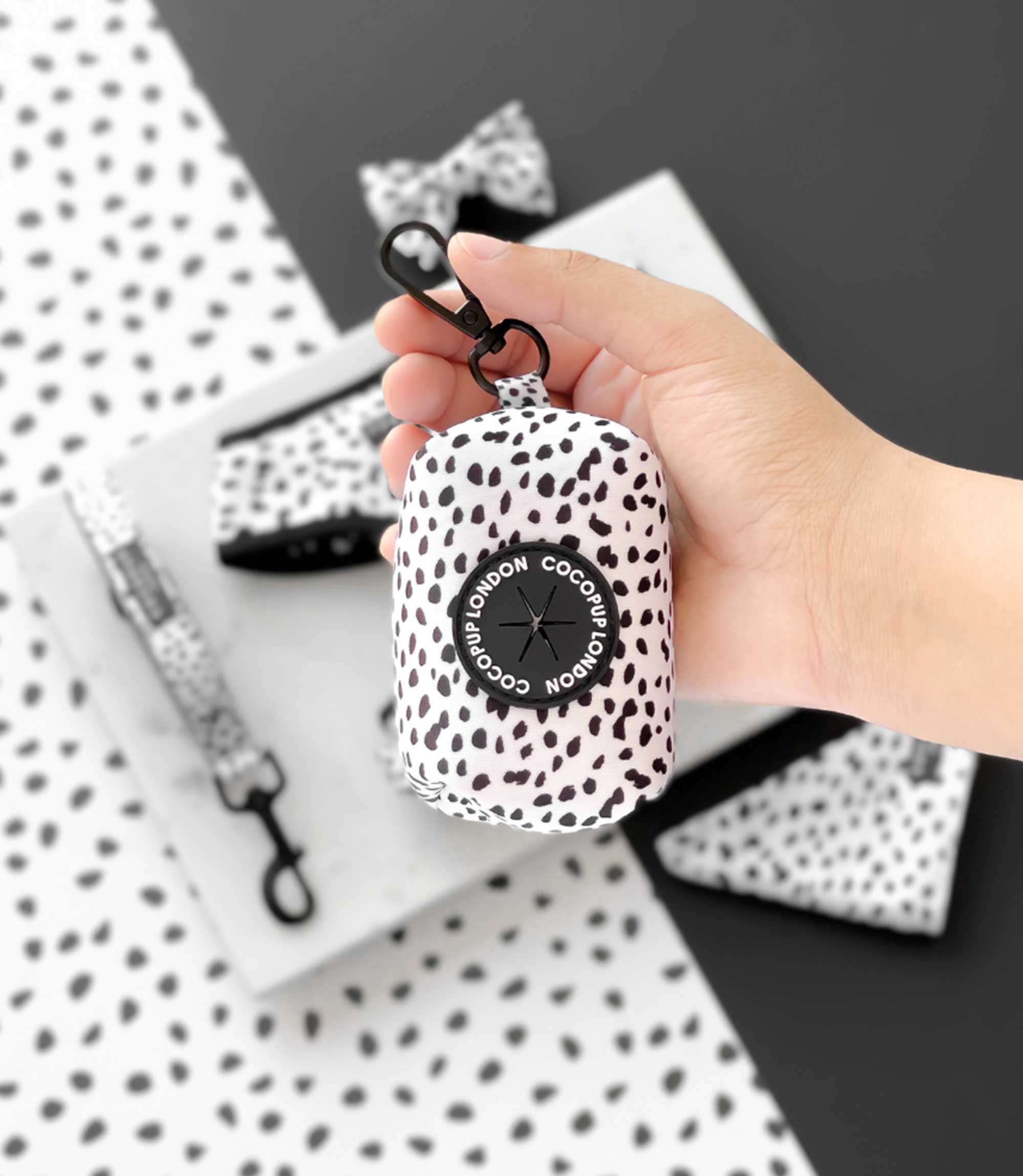 Cocopup London - Monochrome Spots Poop Bag Holder - Nest Pets