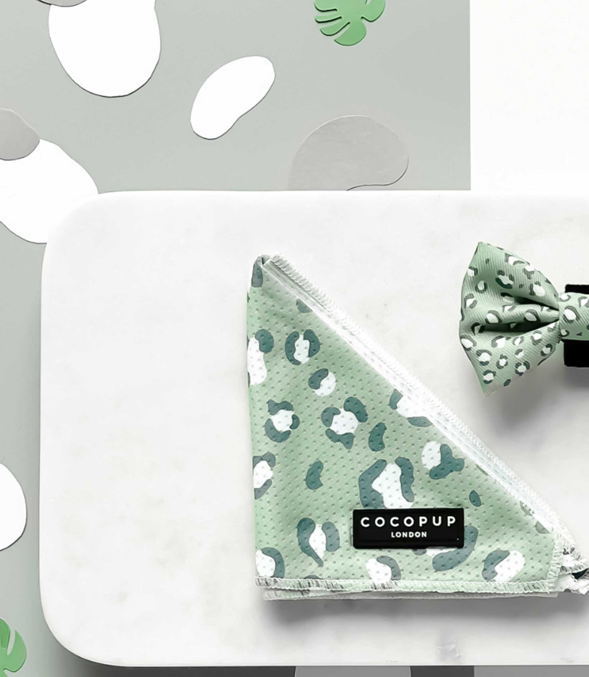 Cocopup London - Sage Leopard Bandana - Nest Pets