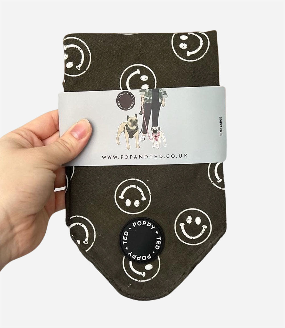 Poppy + Ted - Walk + Wear Happy Stamp Dog Bandana - Nest Pets