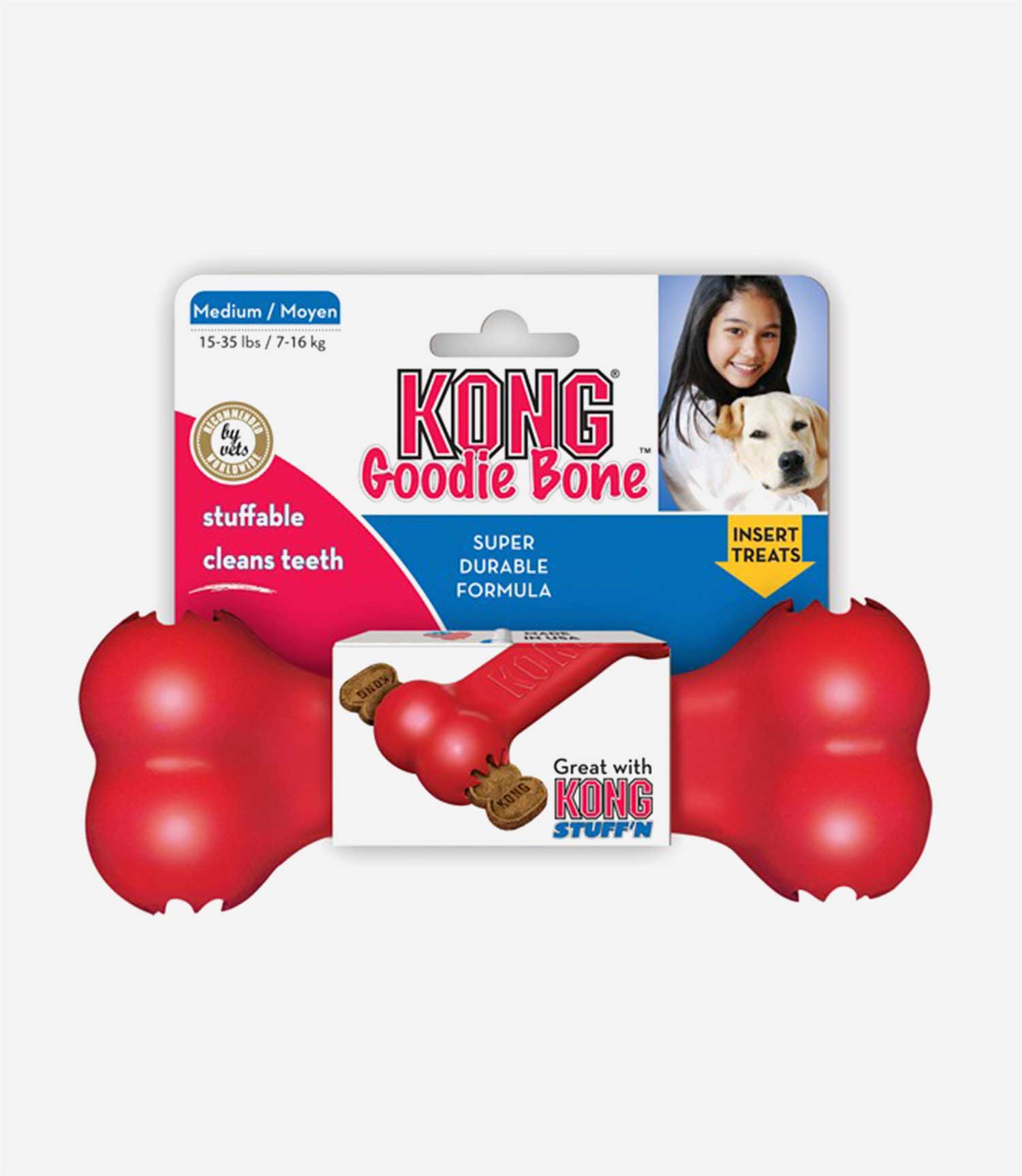 Kong Classic Goodie Bone Dog Toy - Nest Pets