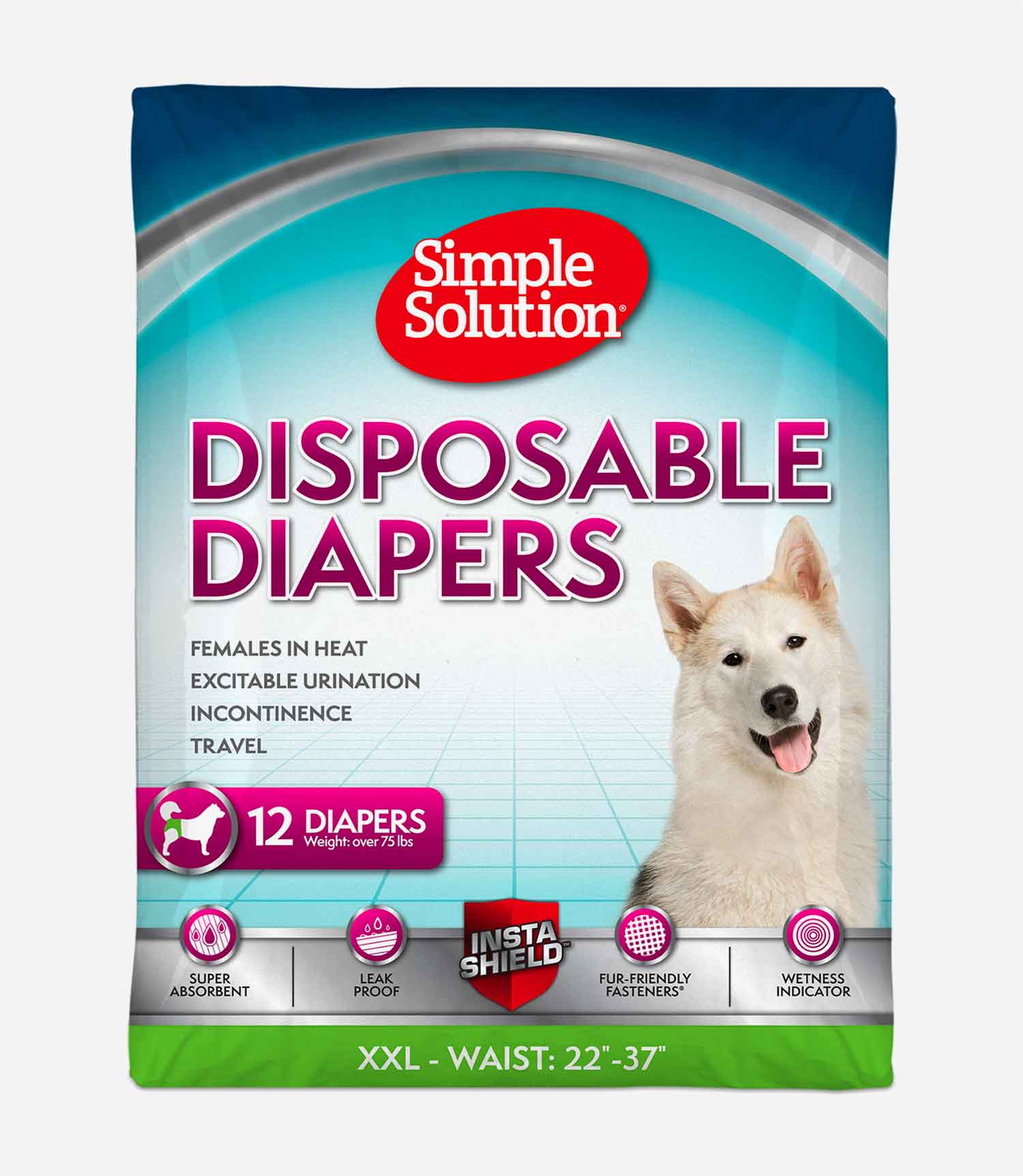 Simple Solution Disposable Diaper - 12 Pack - Nest Pets