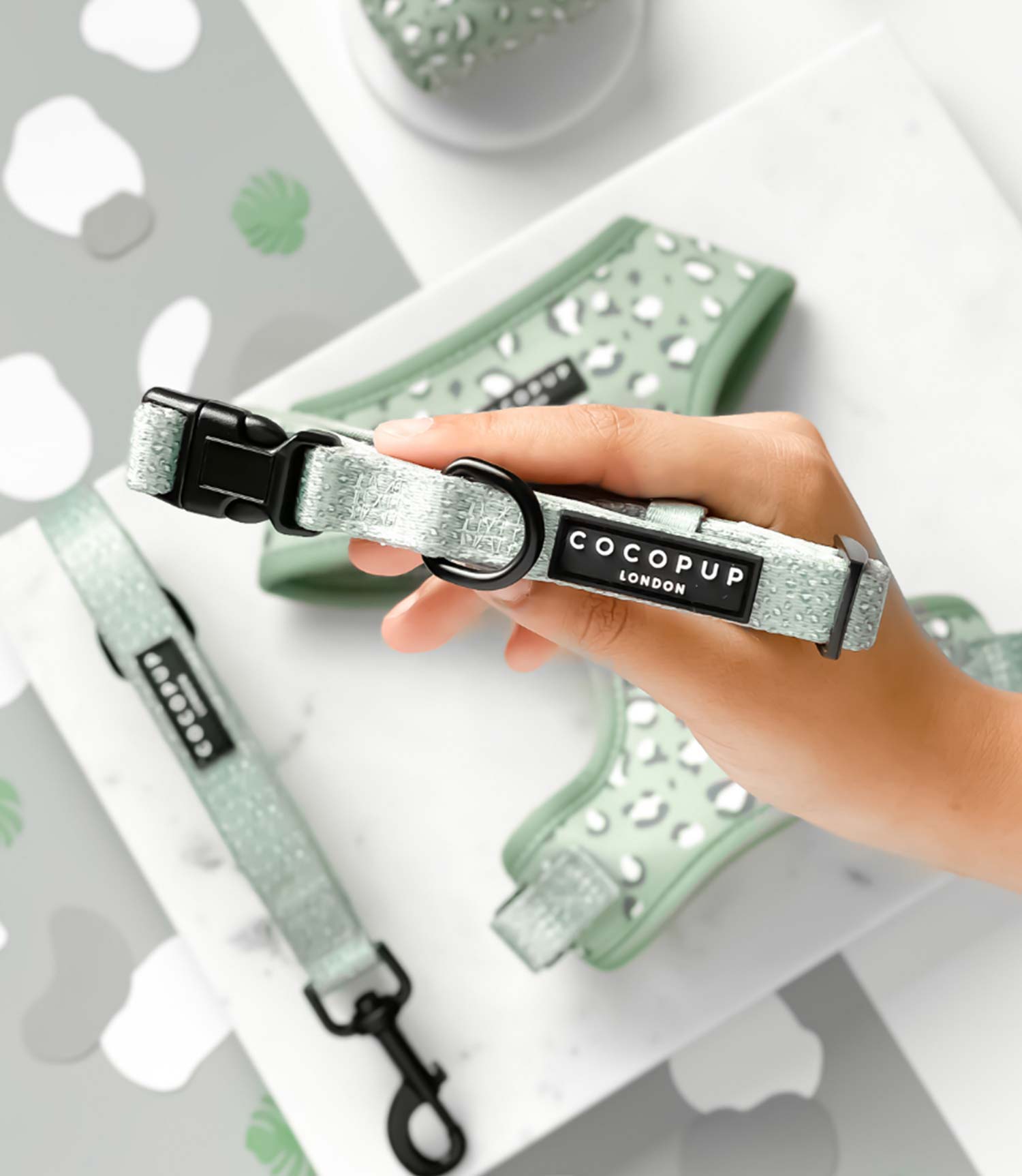 Cocopup London - Sage Leopard Collar - Nest Pets