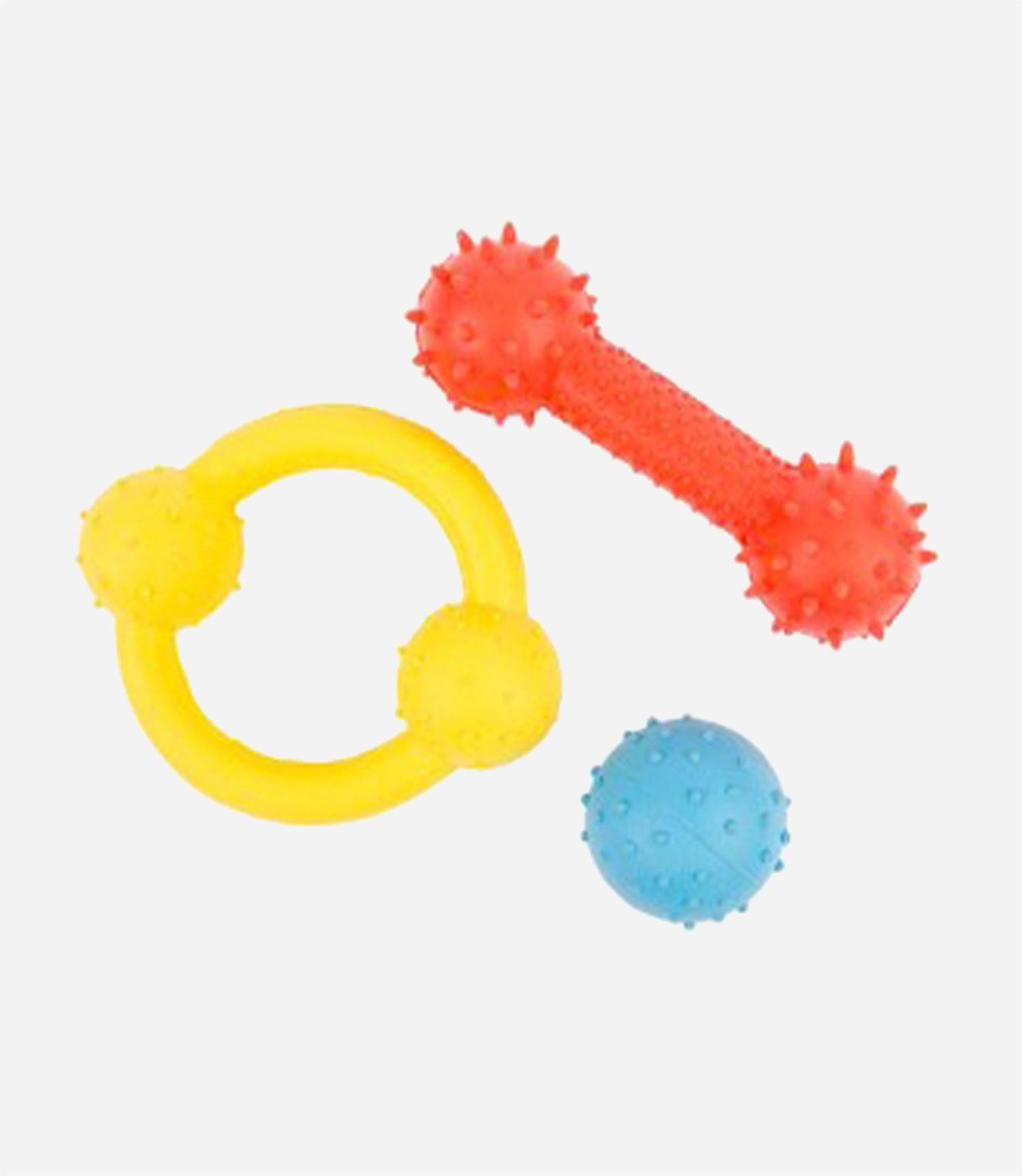 Sharples Assorted Rubber Trio Pm Dog Toy - 3 Pack - Nest Pets
