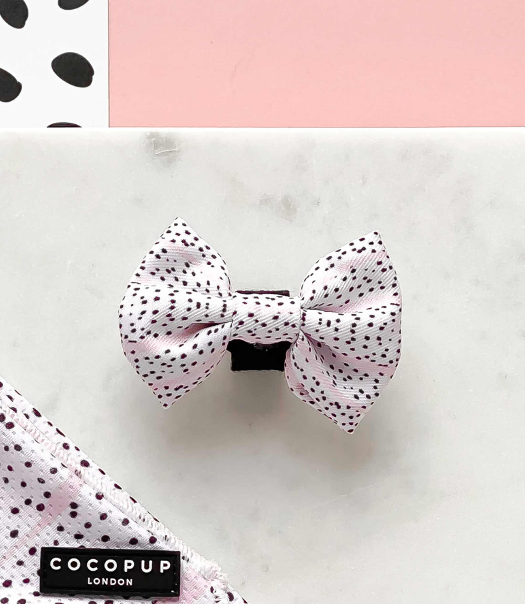 Cocopup London - Pink Dalmatian Bow Tie - Nest Pets
