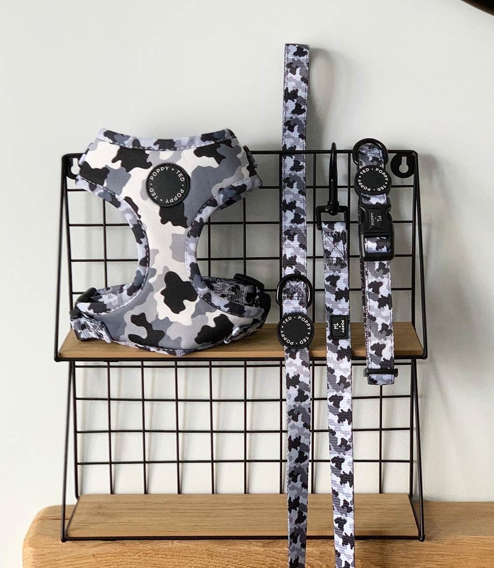 Poppy + Ted - Walk + Wear The Camo Dog Collar - Nest Pets