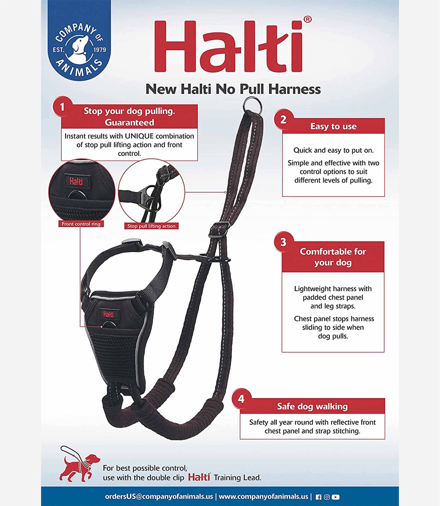 Halti No Pull Dog Harness - Nest Pets