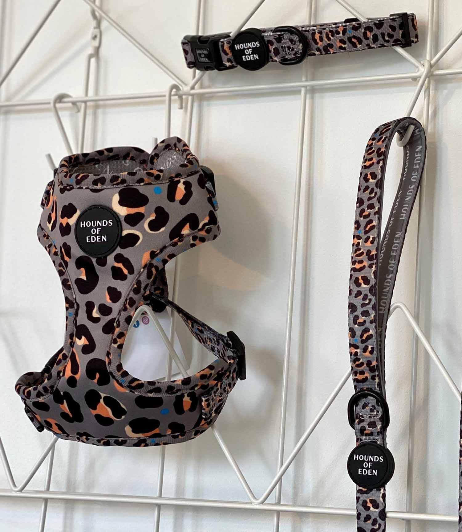 Hounds of Eden 'Steel Leopard' - Khaki/Grey Dog Harness - Nest Pets