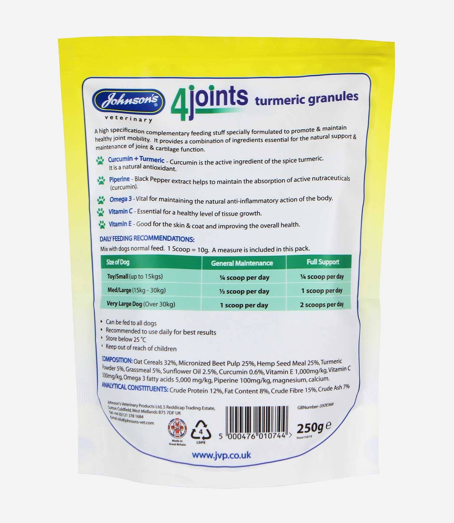 Johnson's 4 Joints Turmeric Granules - Nest Pets