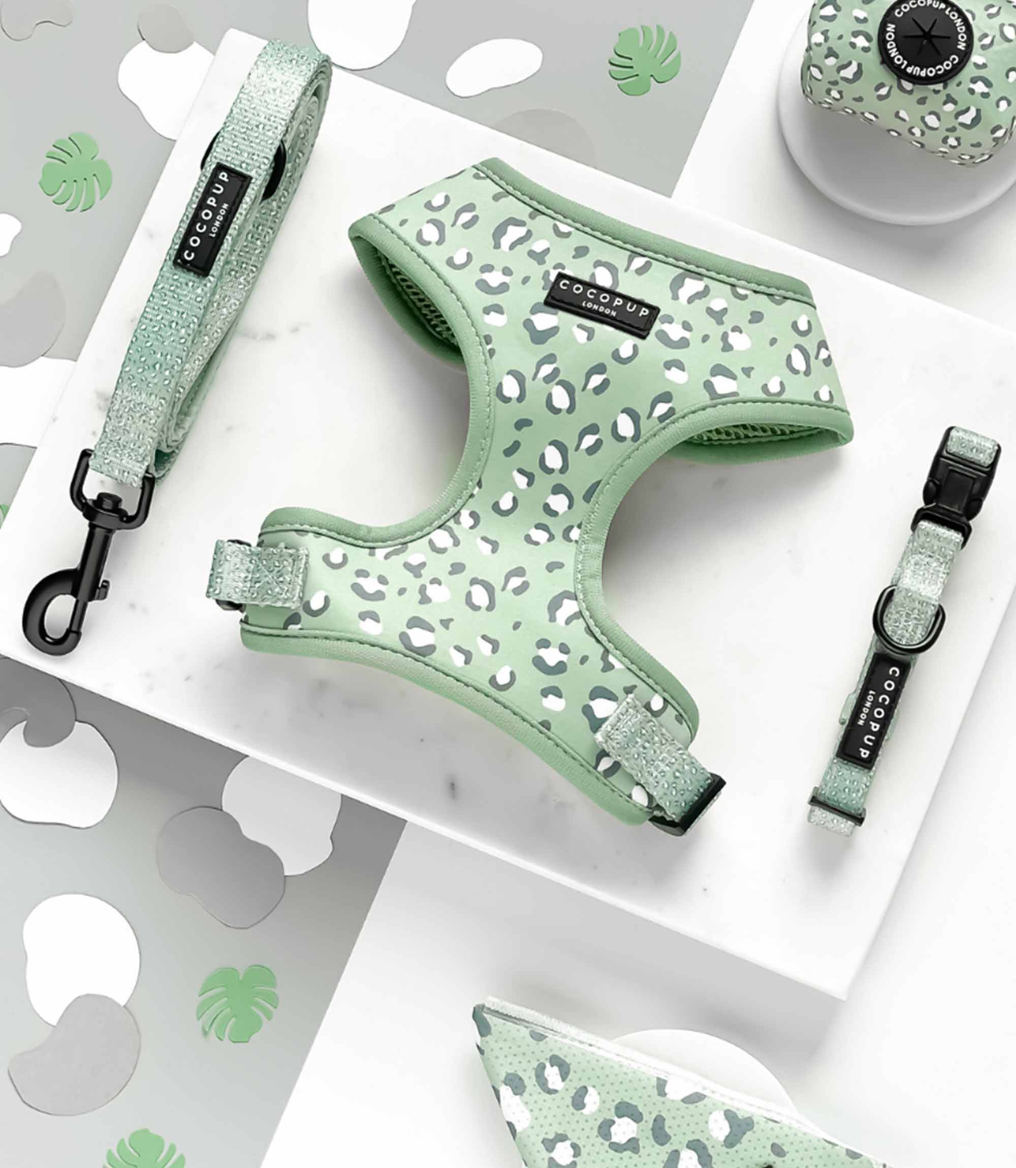 Cocopup London - Sage Leopard Harness - Nest Pets