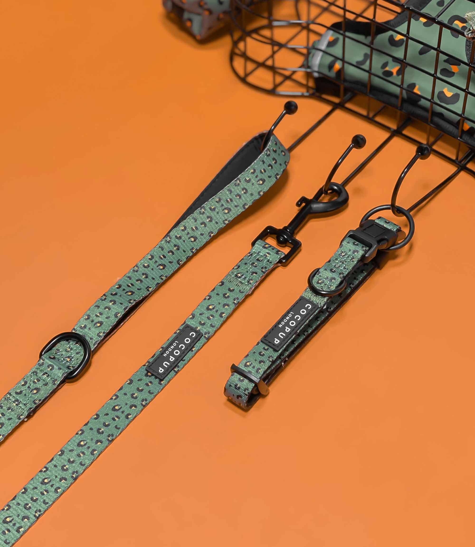 Cocopup London - Khaki Leopard Collar - Nest Pets