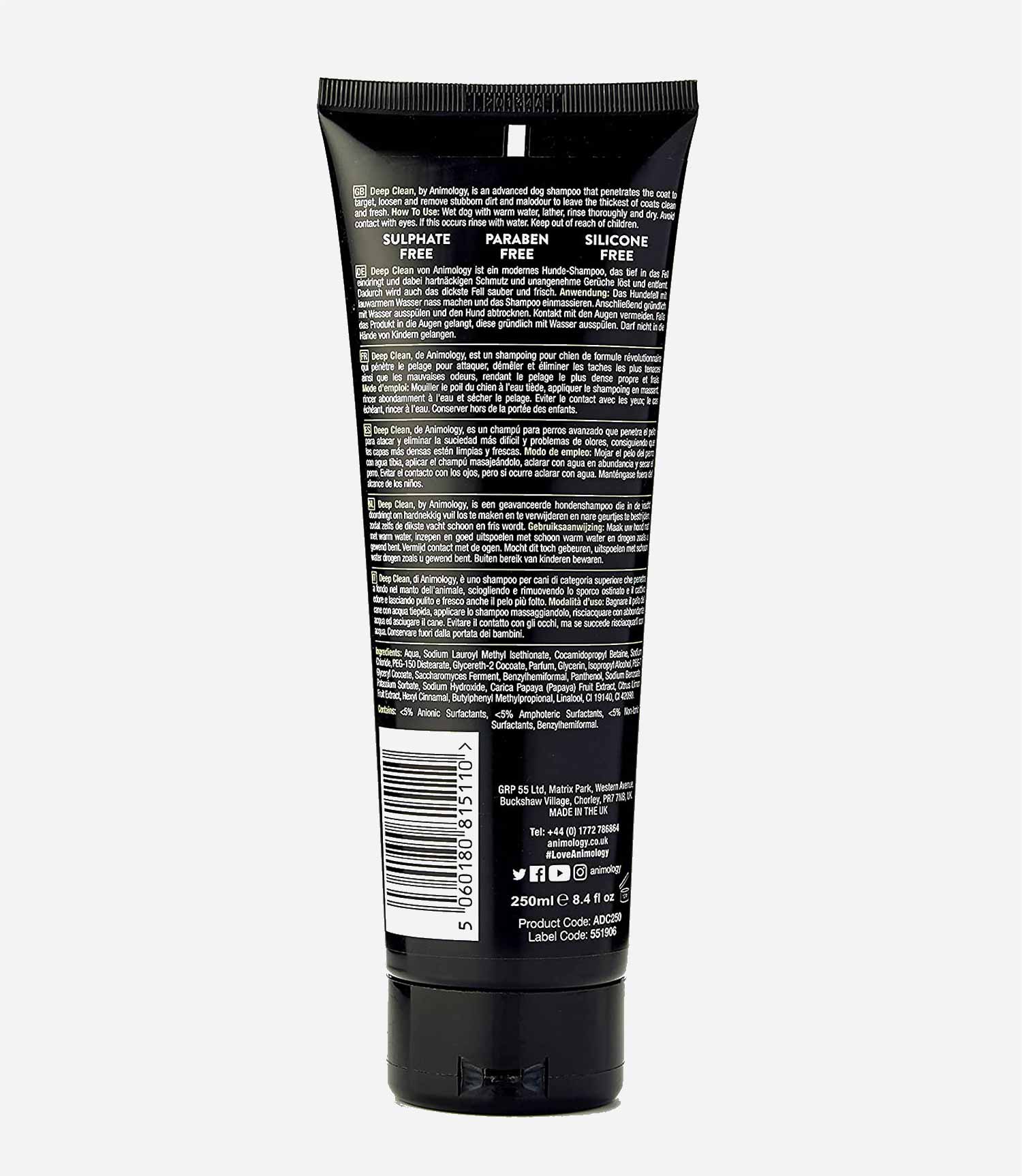 Animology Deep Clean Shampoo - 250ml - Nest Pets