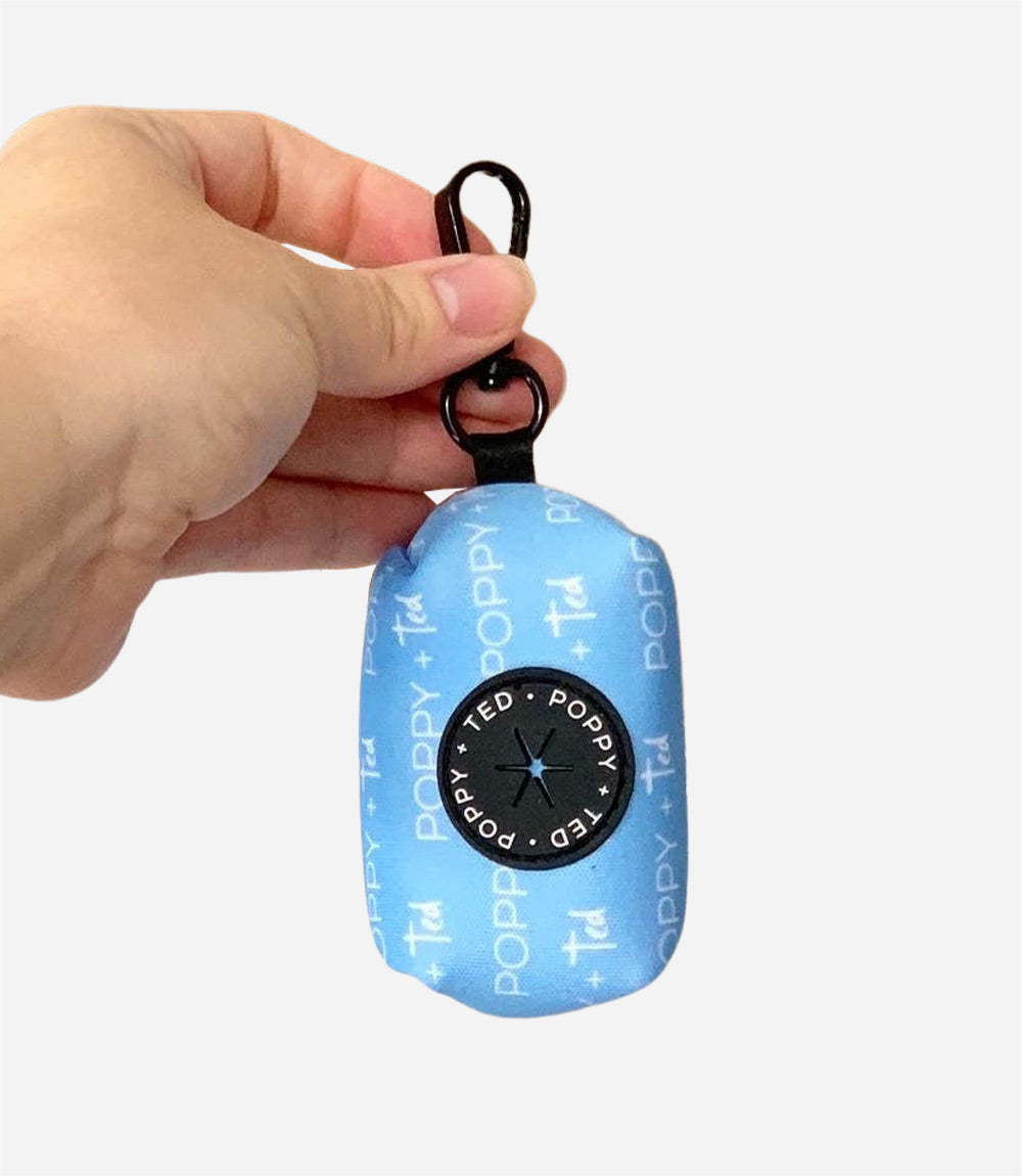 Poppy + Ted - Walk + Wear Cornflower Blue Dog Poop Bag - Nest Pets