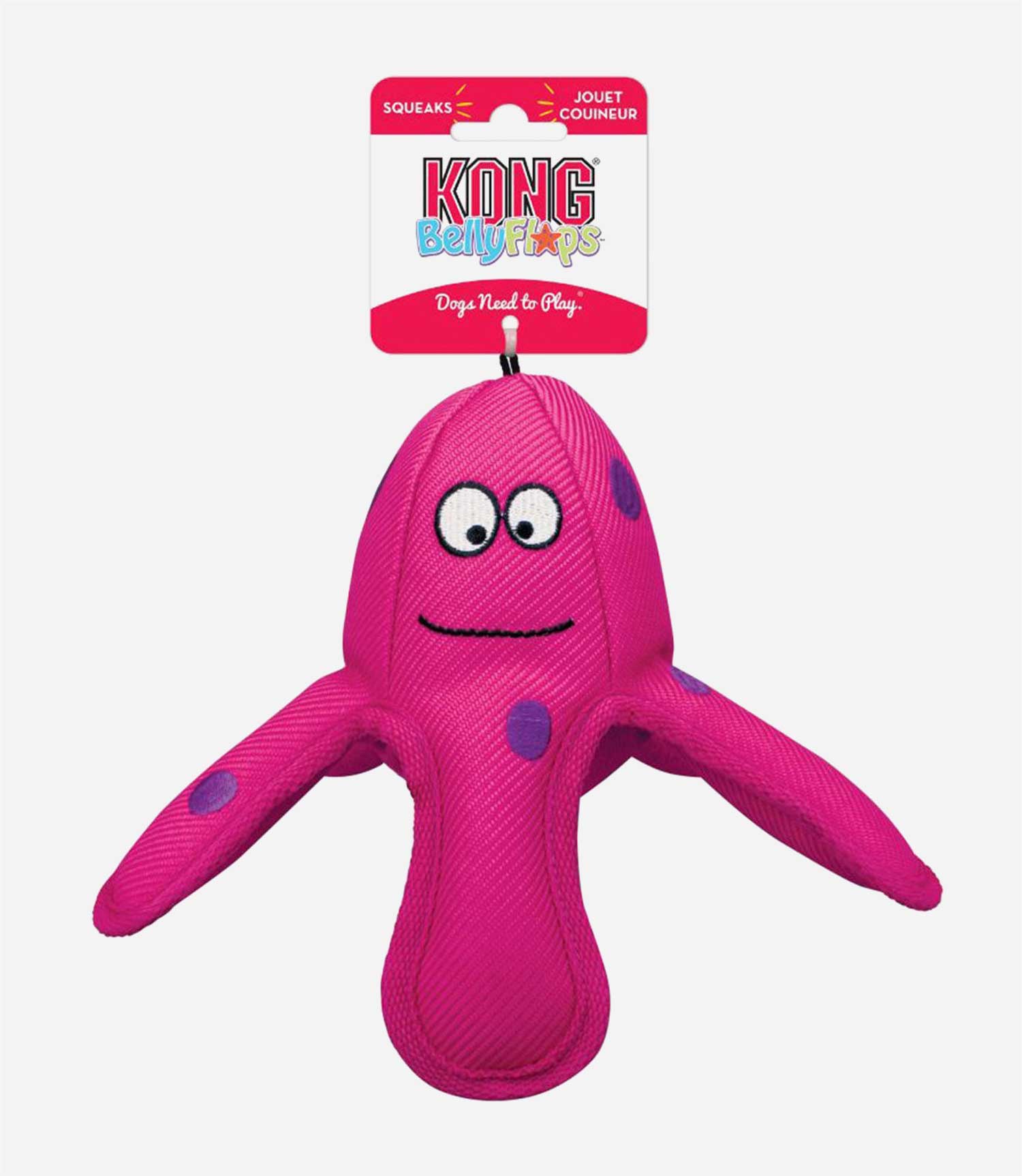 Kong Belly Flops Octopus Dog Toy - Small - Nest Pets