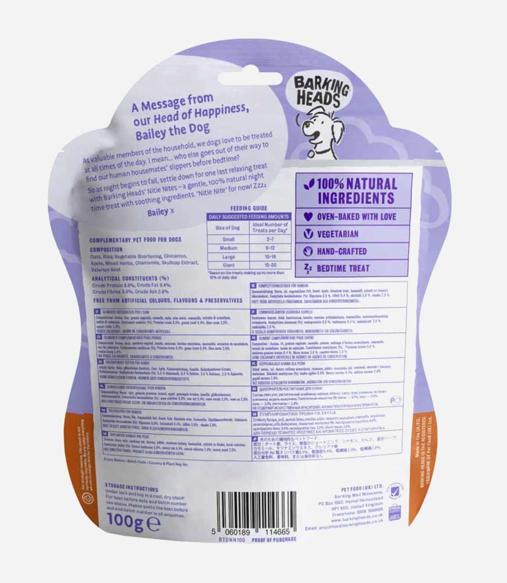 Barking Heads Nitie Nights Baked Dog Treats - 100g - Nest Pets