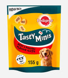 Pedigree Tasty Minis Chewy Slices with Beef & Poultry Dog Treats - 155g
