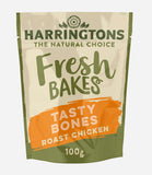 Harringtons Chicken Tasty Bones Dog Treats - 100g