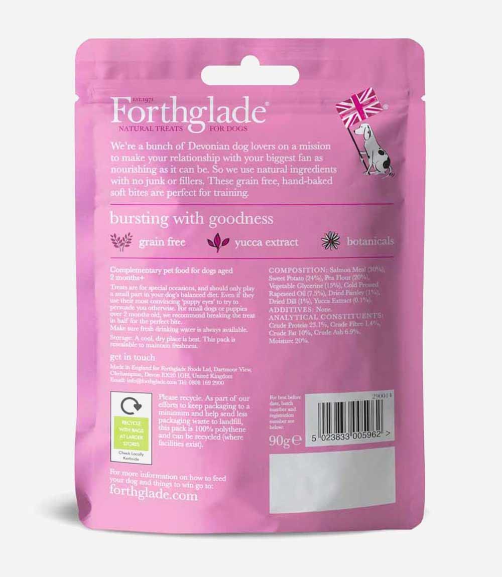 Forthglade Soft Bite Grain Free Salmon Dog Treats - 90g - Nest Pets