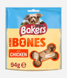 Bakers Mini Bones Chicken Dog Treats - 94g