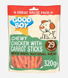 Good Boy Chewy Chicken & Carrot Sticks Dog Treats - Nest Pets