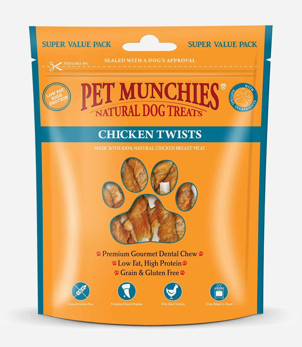 Pet Munchies Chicken Twists Super Value Packs Dog Treats - 290g - Nest Pets