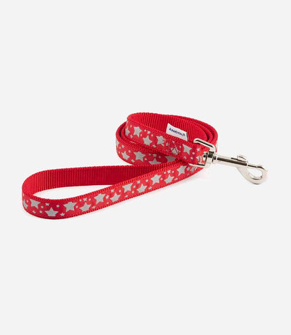 Ancol Reflective Star Lead - Cherry Red - Nest Pets