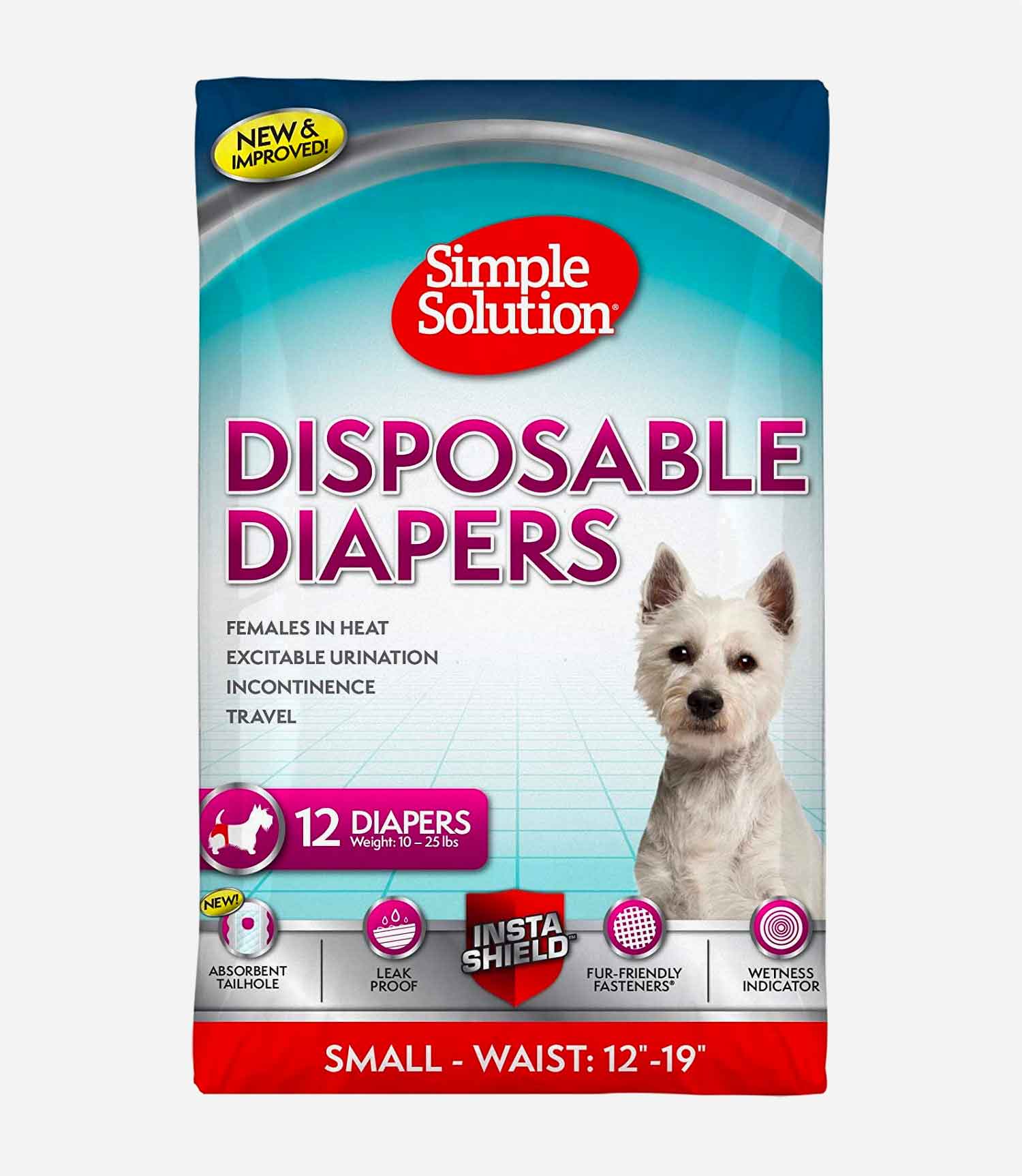 Simple Solution Disposable Diaper - 12 Pack - Nest Pets