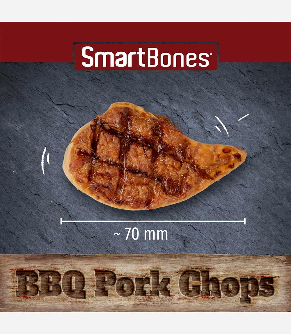 SmartBones Grill Masters BBQ Pork Chops Dog Treats - 8 Chops - Nest Pets