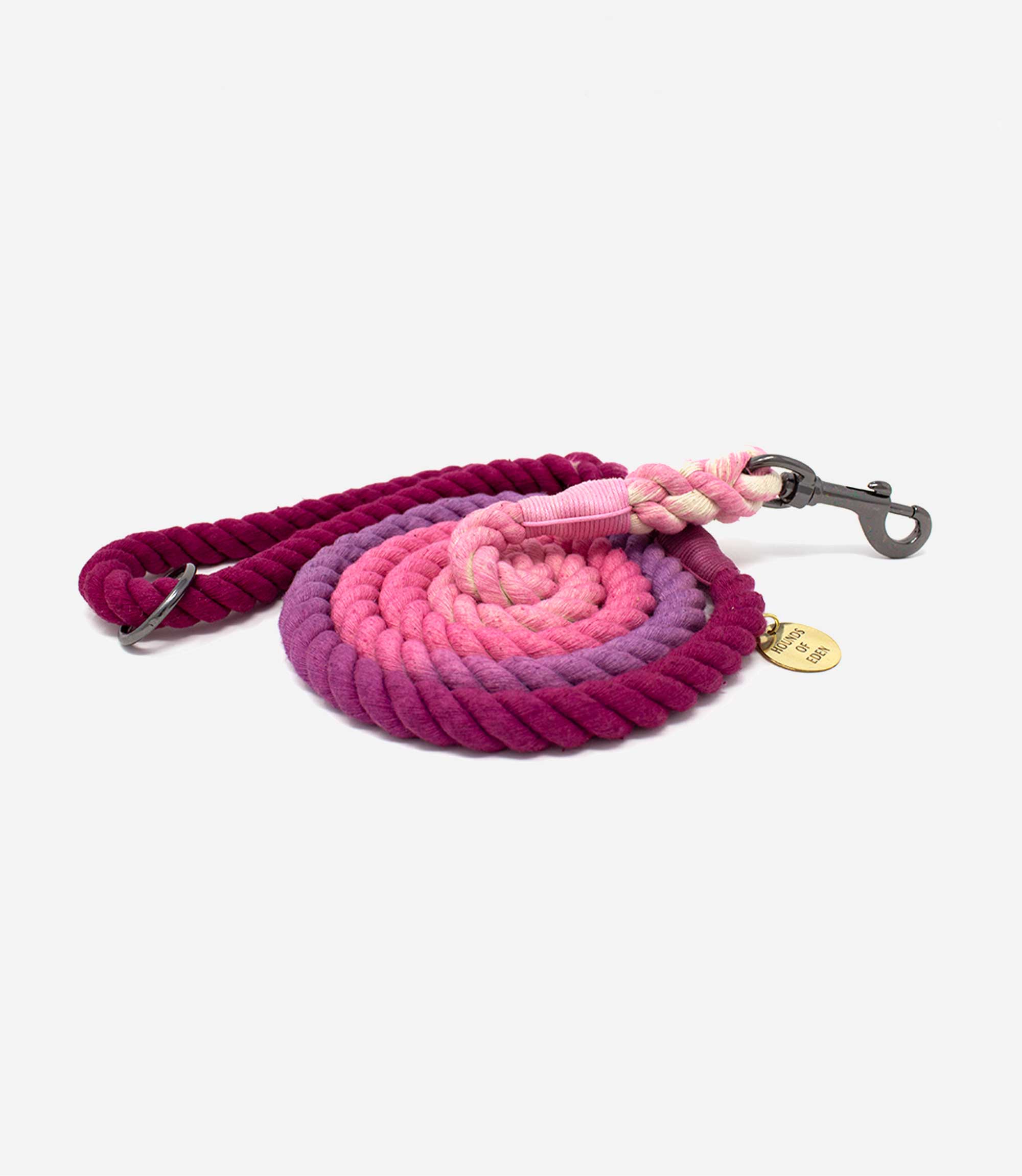 Hounds of Eden - Ombre Magenta, Purple & Pink Cotton Rope Dog Lead - Nest Pets