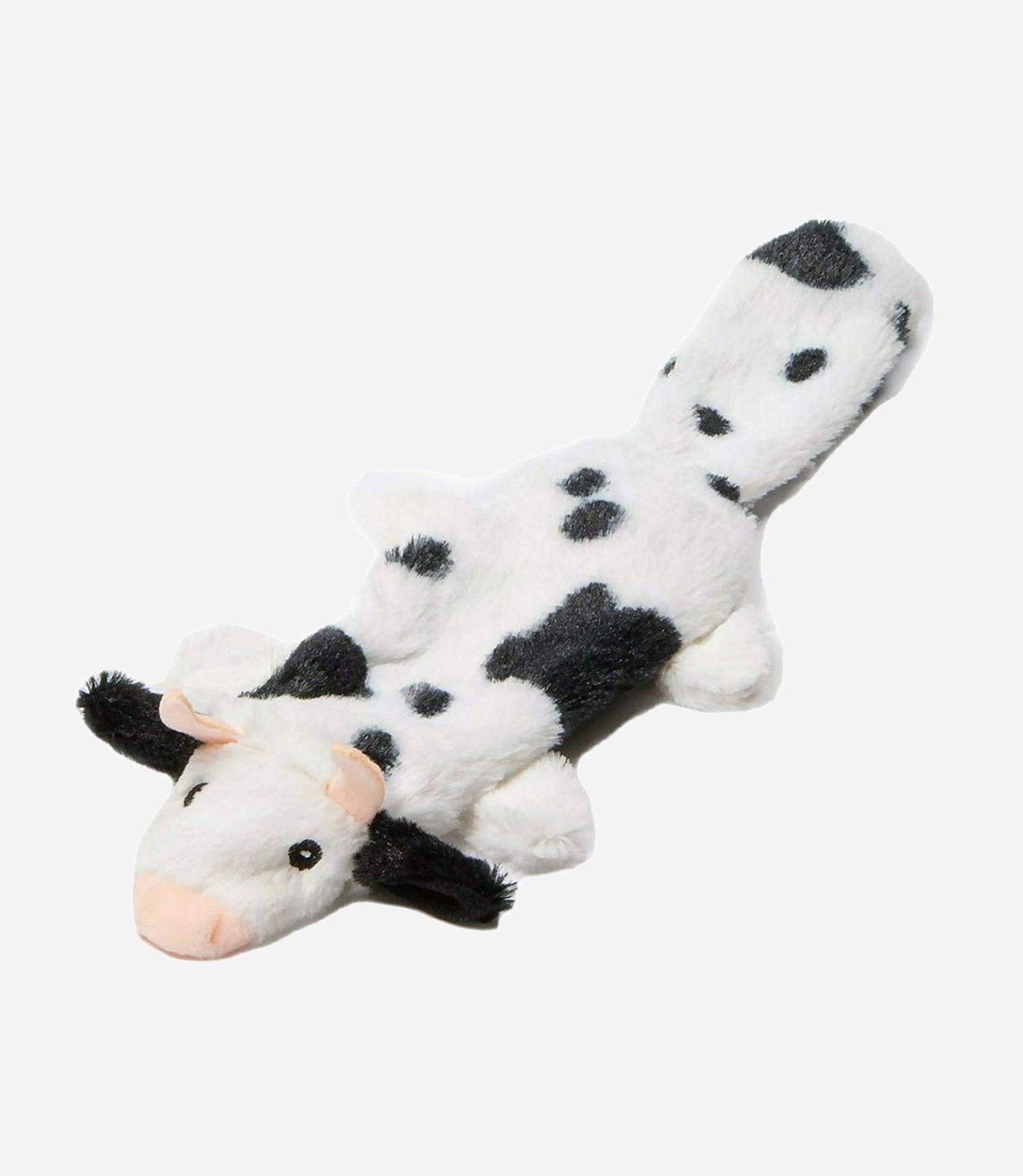 Animate Black & White Cow Flat Friend Dog toy - Nest Pets