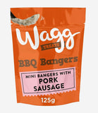 Wagg BBQ Mini Bangers Pork Sausage Dog Treats - 125g