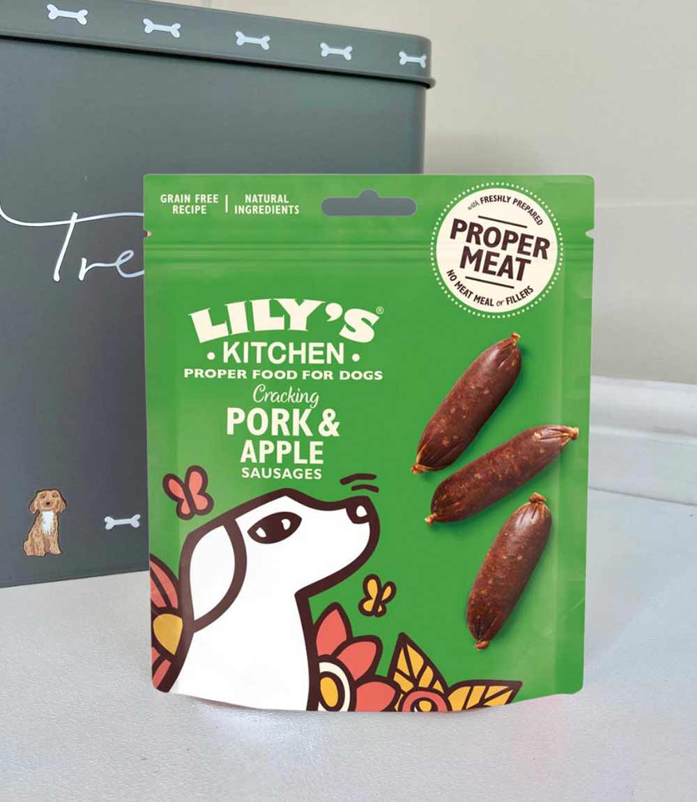 Lily's Kitchen Dog Pork & Apple Sausages Dog Treats - 70g - Nest Pets