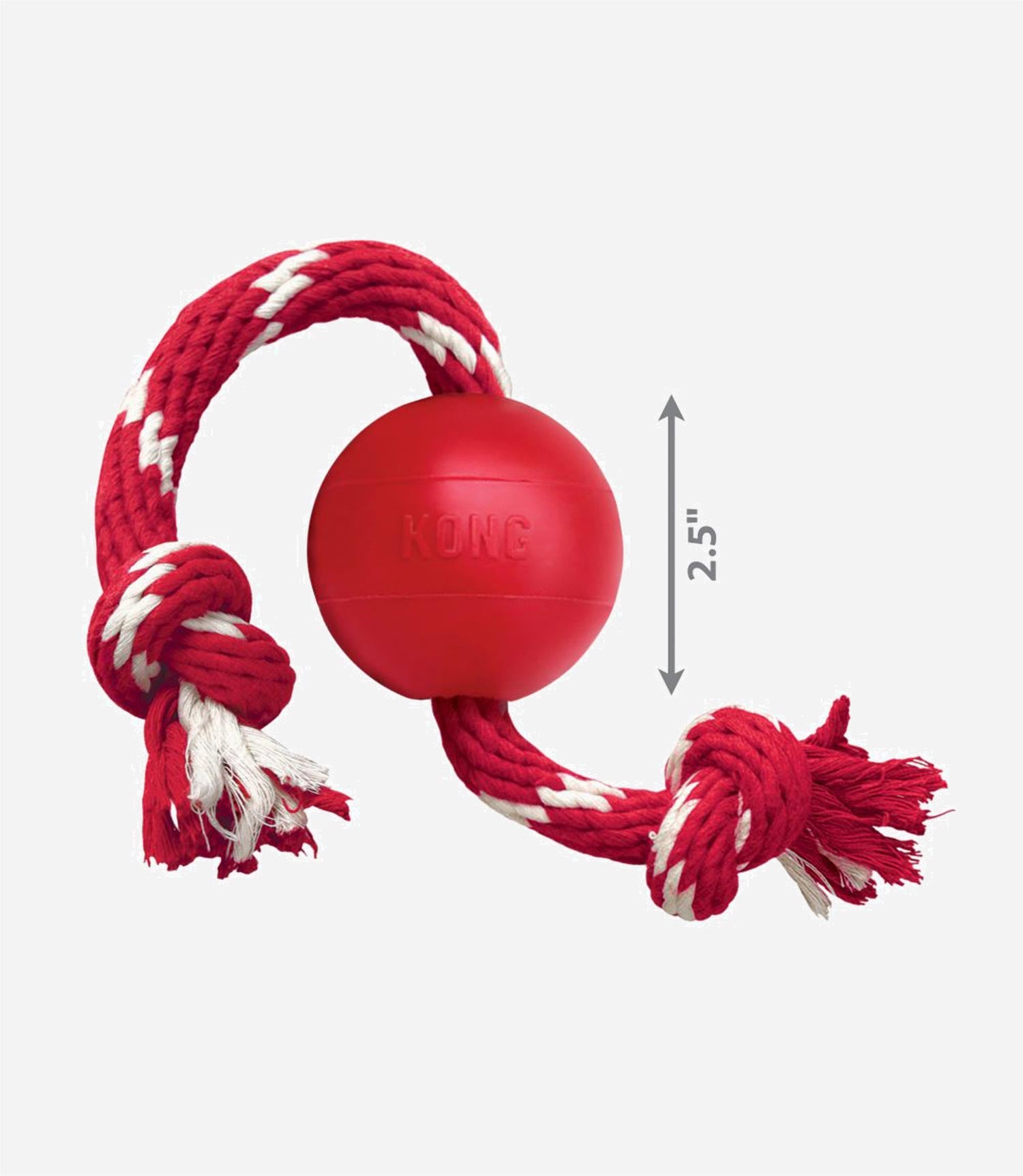 Kong Ball With Rope Dog Toy - Small - Nest Pets